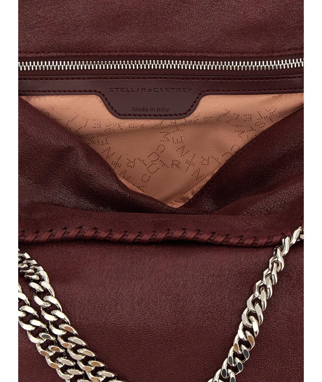 STELLA MCCARTNEY Бордовая сумка тоут из искусственной кожи, фото 4
