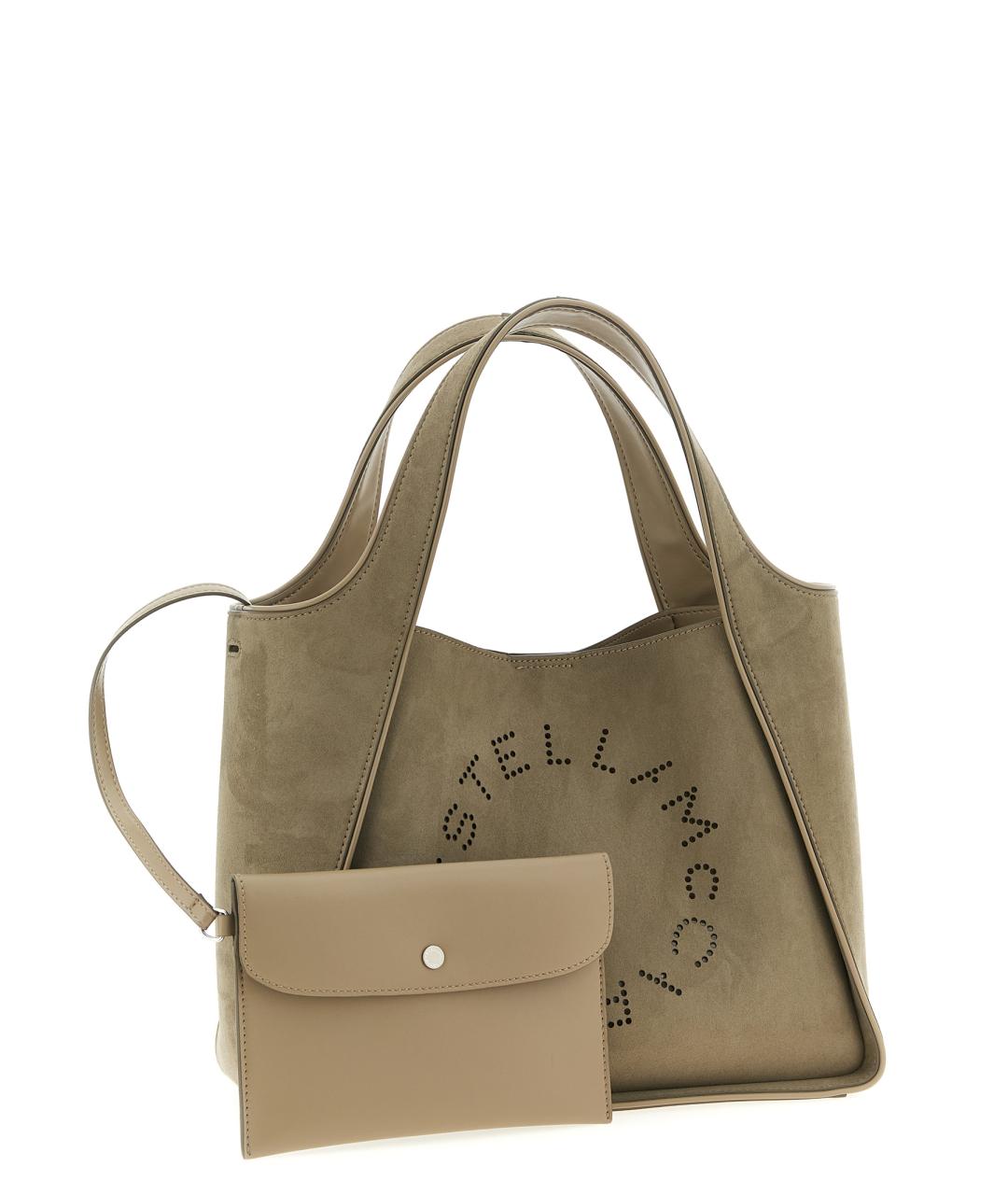 STELLA MCCARTNEY Зеленая сумка тоут из искусственной кожи, фото 3