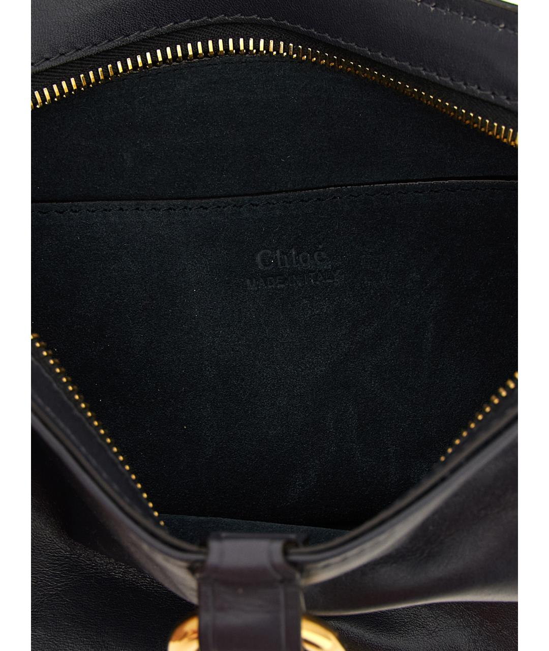 CHLOE Черная кожаная сумка через плечо, фото 4