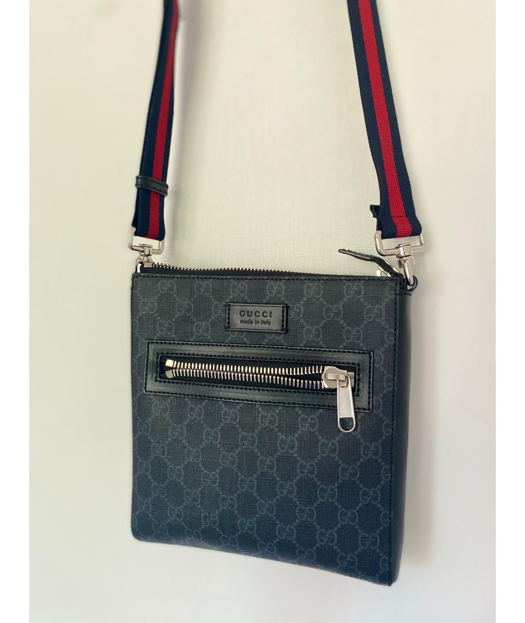GUCCI Черная кожаная сумка на плечо, фото 8