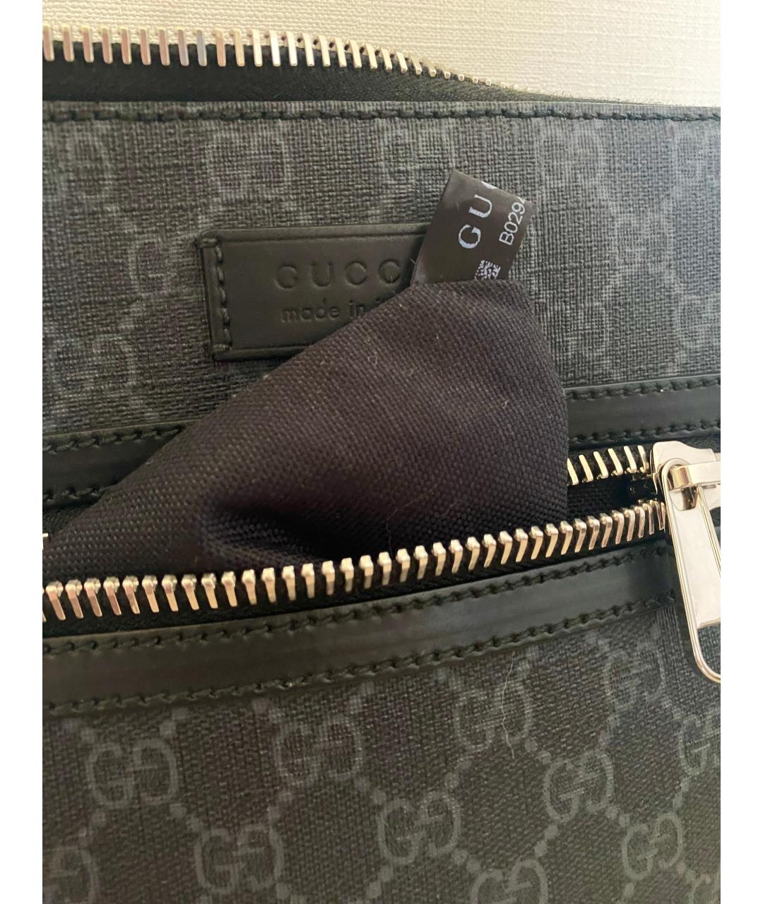 GUCCI Черная кожаная сумка на плечо, фото 6