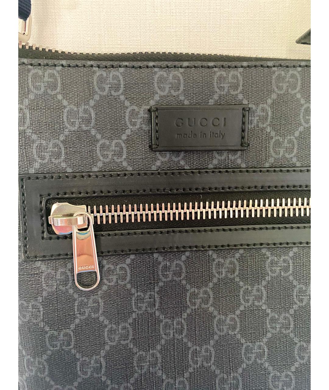 GUCCI Черная кожаная сумка на плечо, фото 5