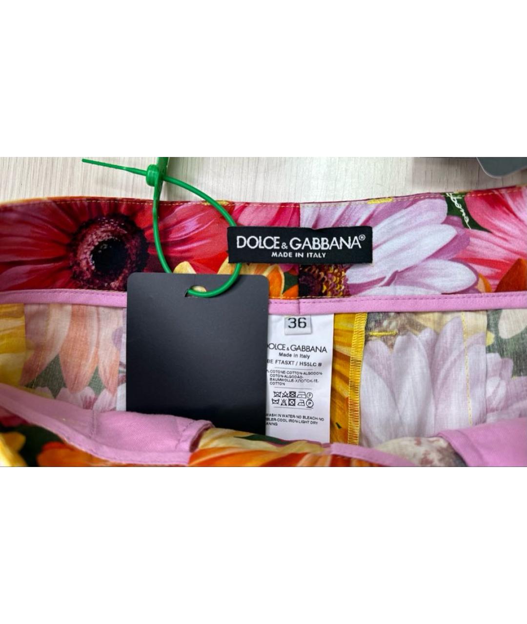 DOLCE&GABBANA Оранжевое хлопковые шорты, фото 3