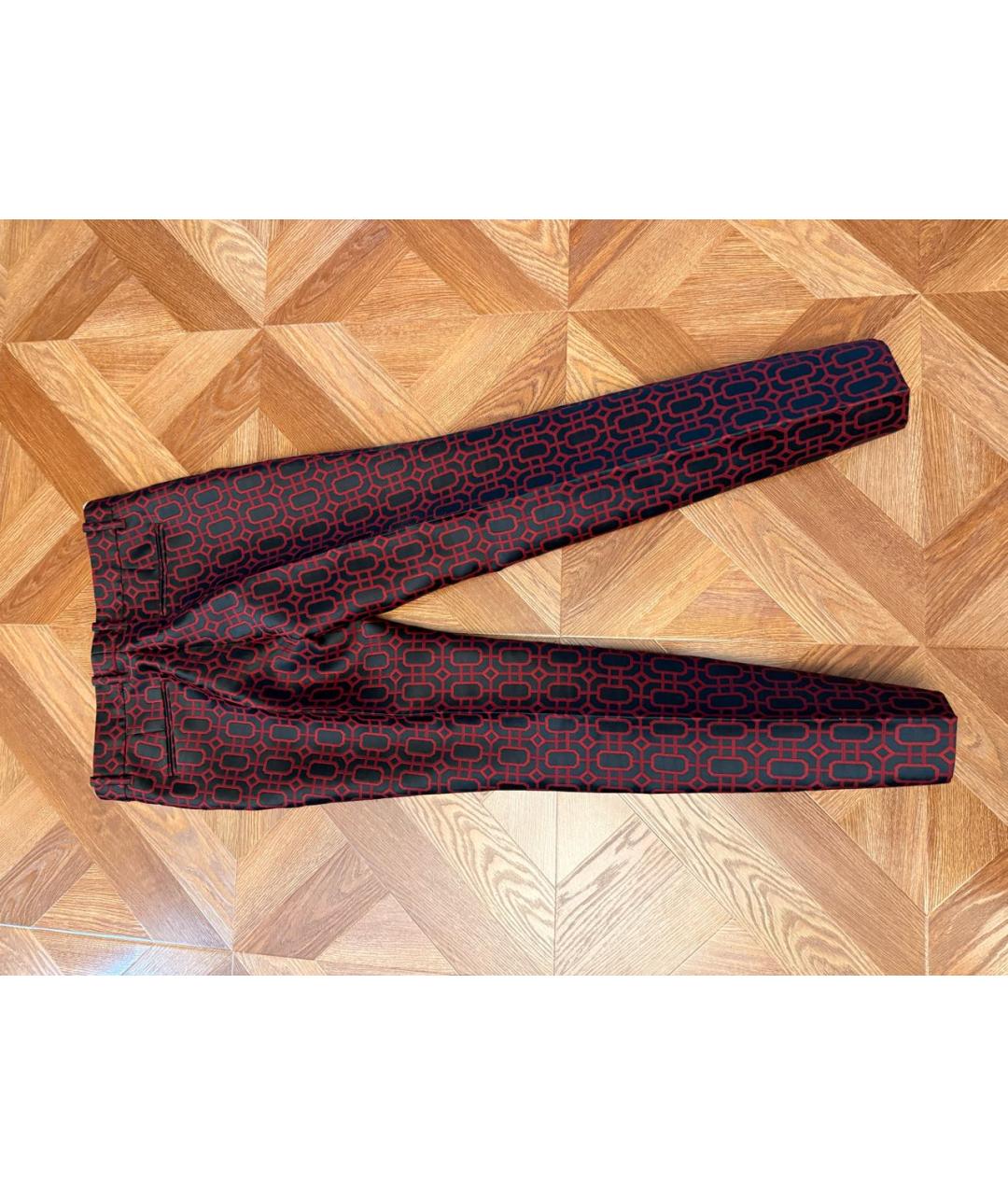 GUCCI Бордовые брюки узкие, фото 2