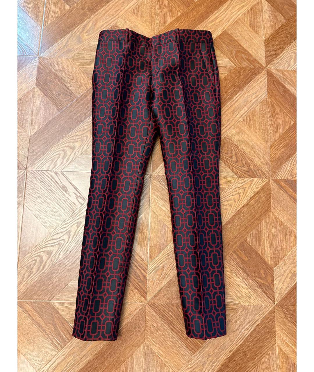 GUCCI Бордовые брюки узкие, фото 5