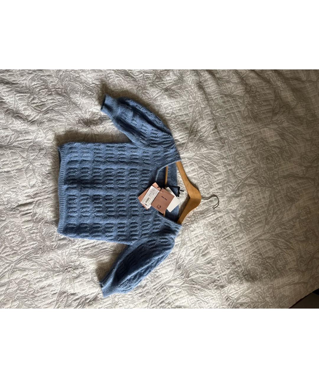 MIU MIU Синий шерстяной джемпер / свитер, фото 5
