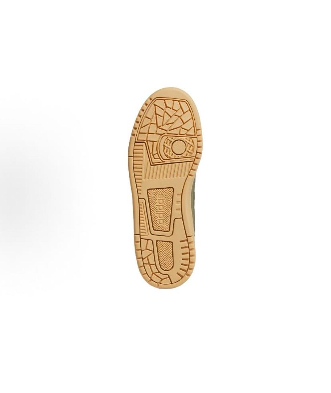 ADIDAS Хаки кожаные кроссовки, фото 7