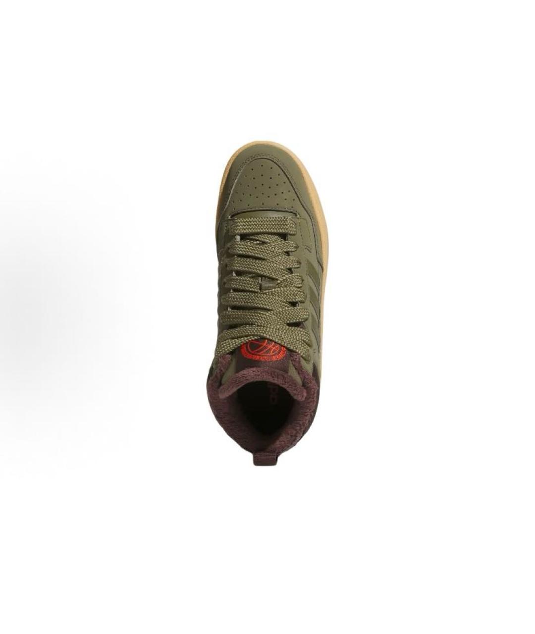 ADIDAS Хаки кожаные кроссовки, фото 6