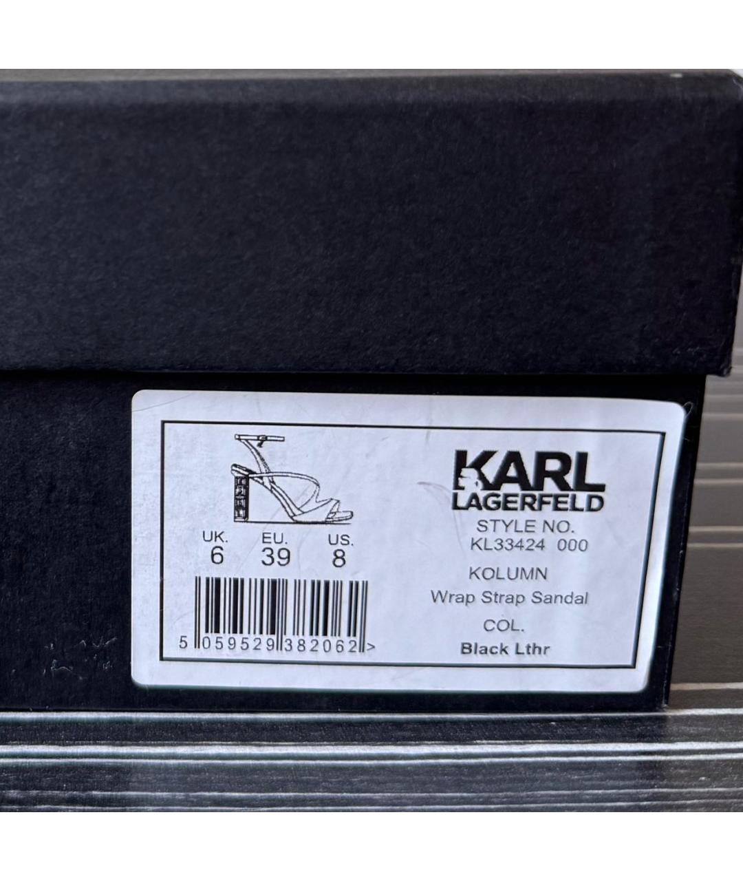 KARL LAGERFELD Черные кожаные туфли, фото 7