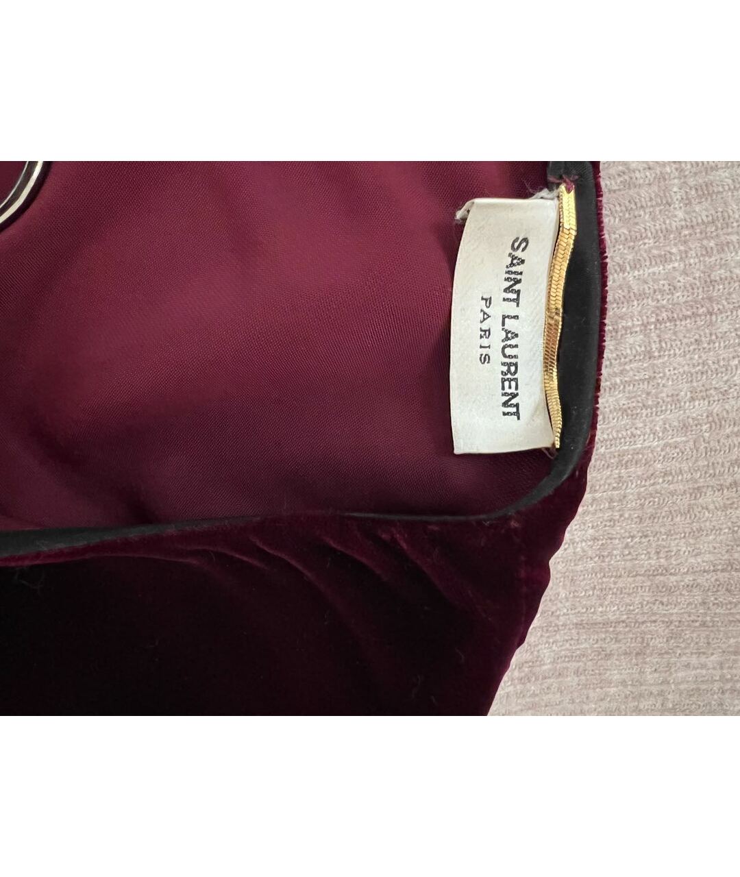 SAINT LAURENT Бордовая бархатная рубашка, фото 3
