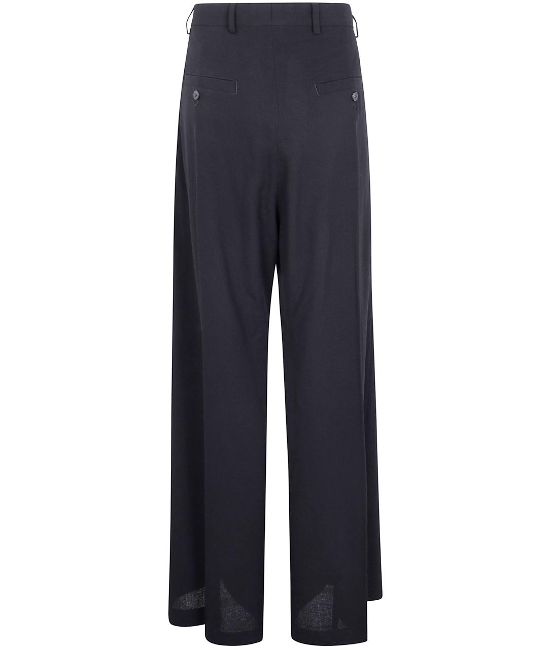 RICK OWENS Черные шерстяные прямые брюки, фото 2