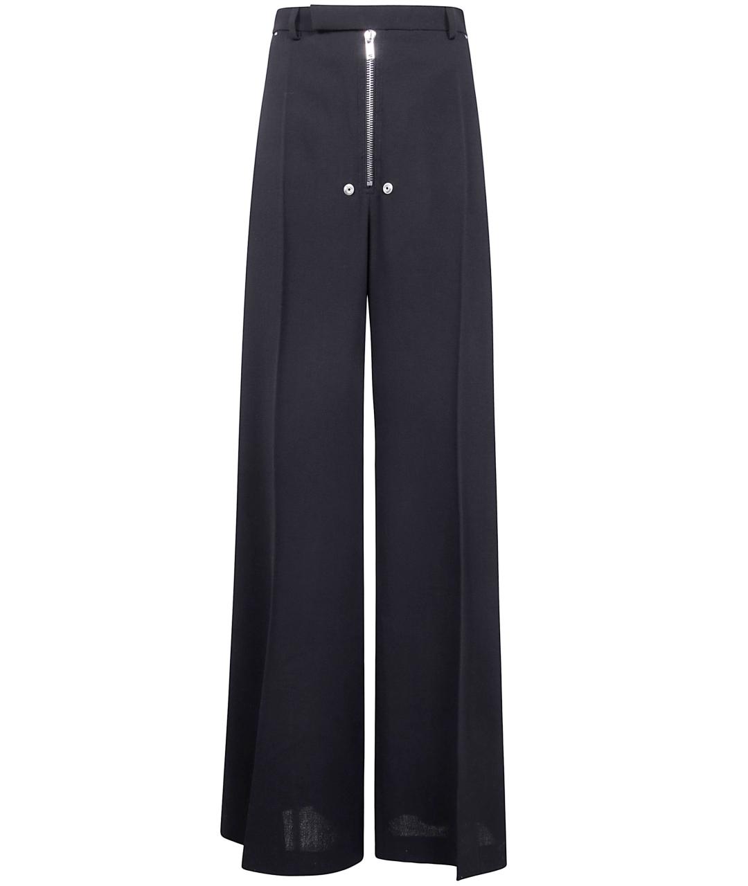 RICK OWENS Черные шерстяные прямые брюки, фото 1