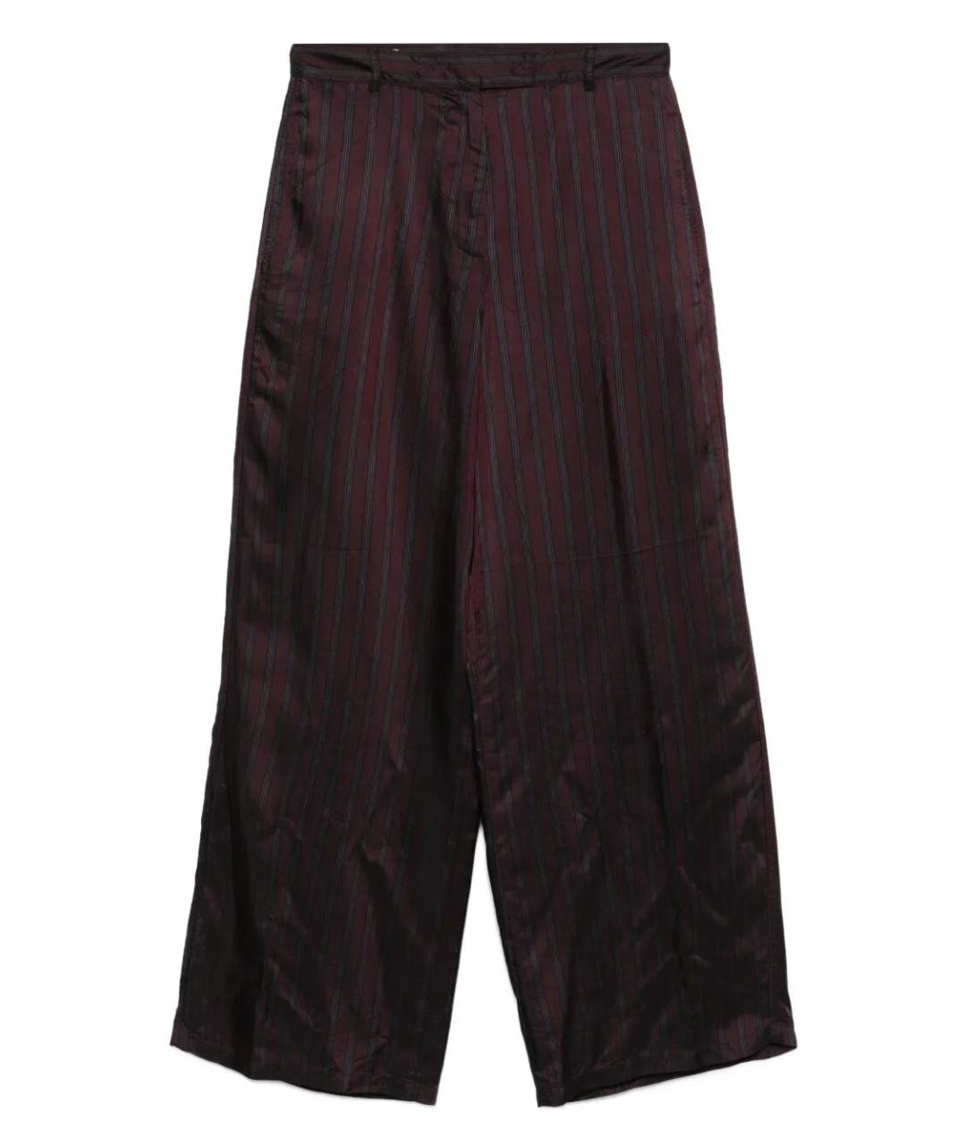DRIES VAN NOTEN Бордовые прямые брюки, фото 1