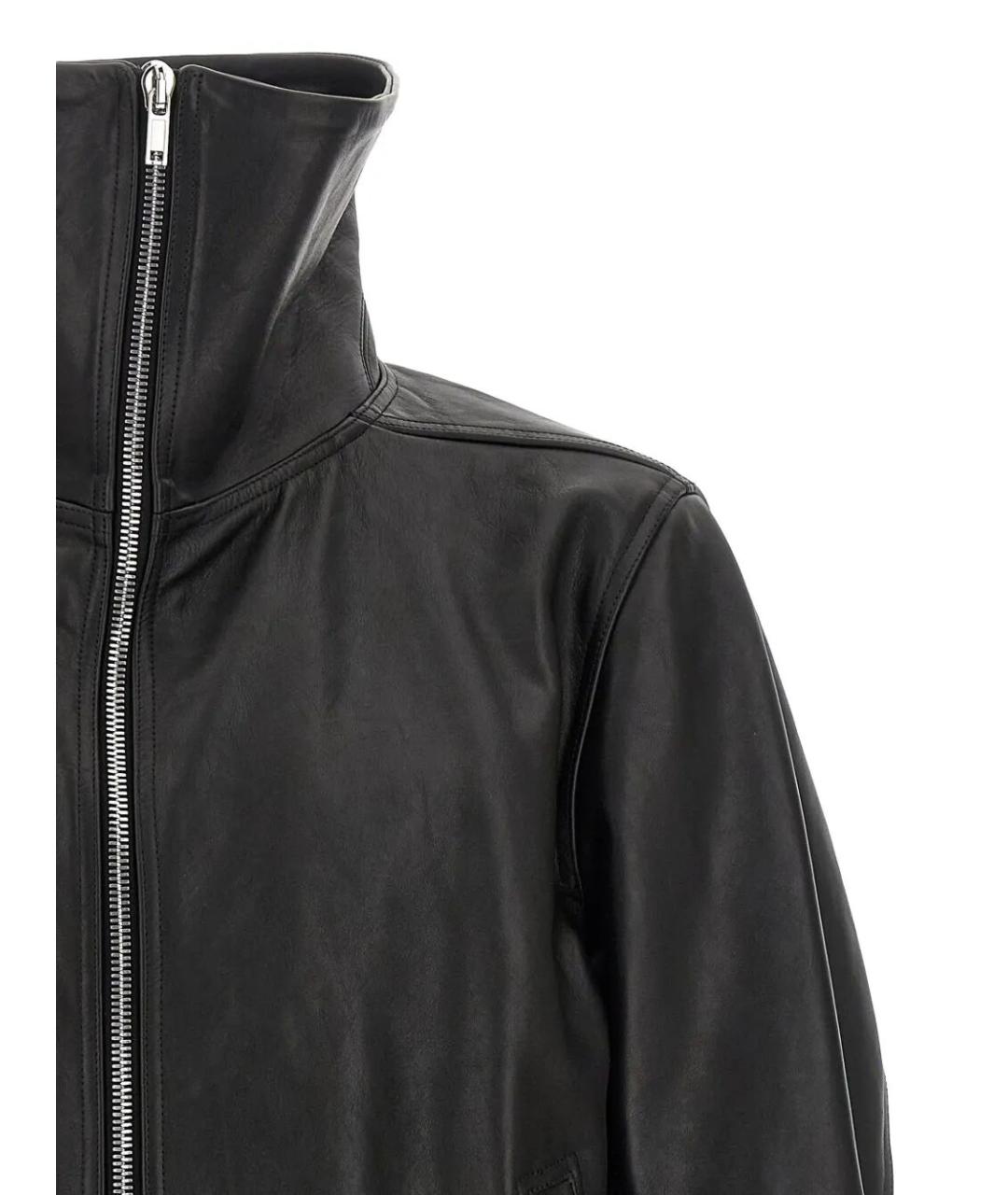 RICK OWENS Черная кожаная куртка, фото 4