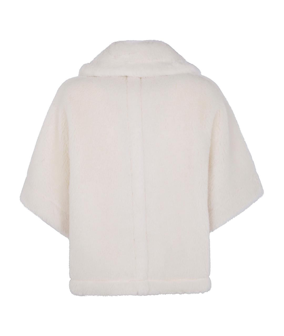 MAX MARA Белое шерстяное пальто, фото 2