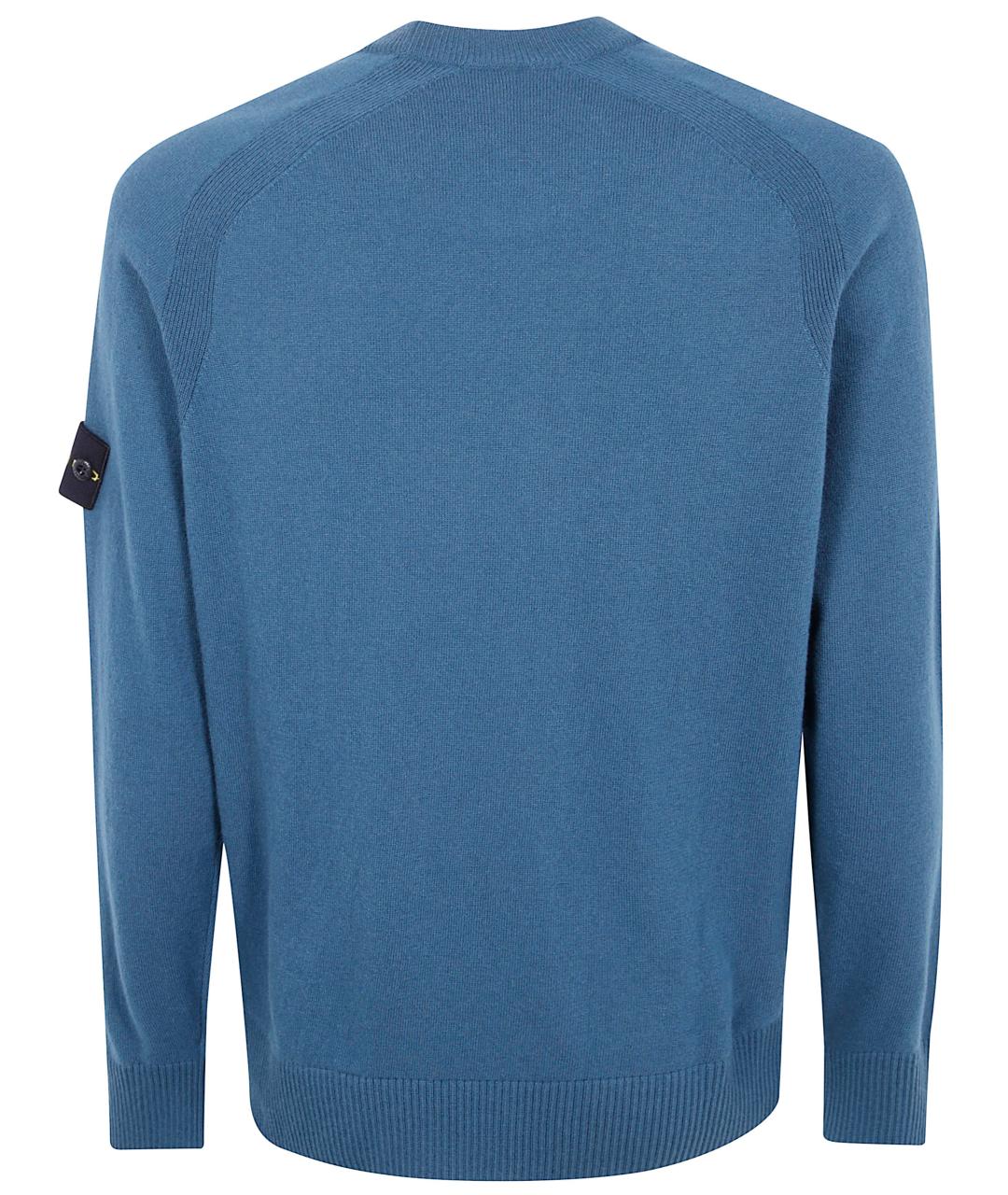STONE ISLAND Голубой шерстяной джемпер / свитер, фото 2