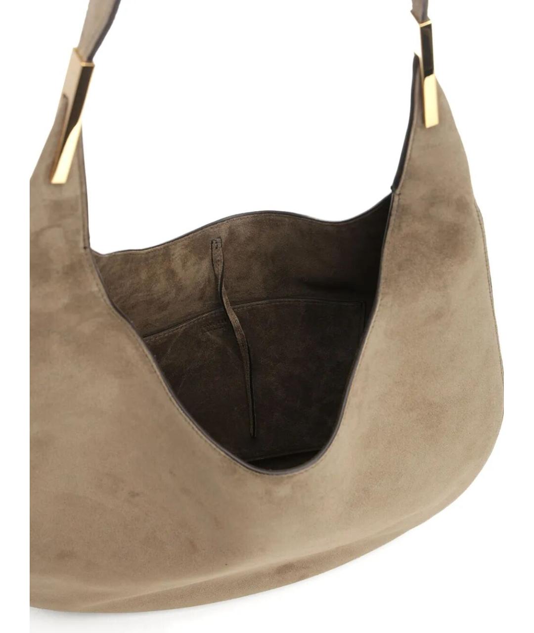 Savette Бежевая замшевая сумка через плечо, фото 2