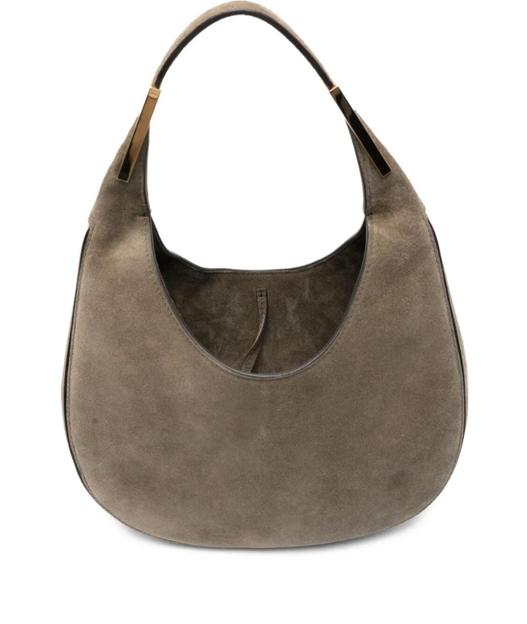 Savette Бежевая замшевая сумка через плечо, фото 5