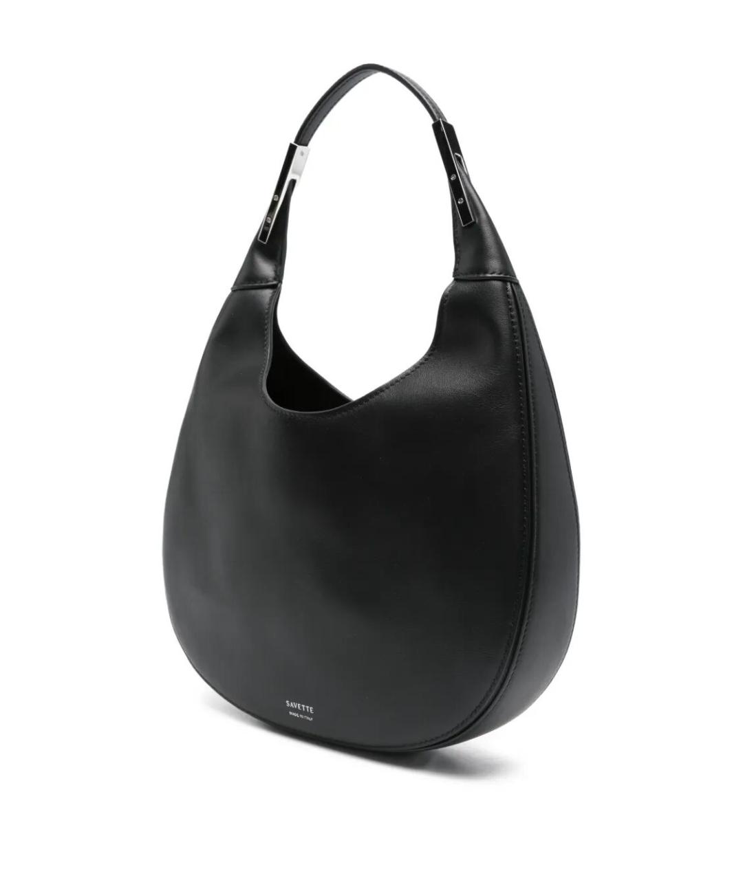 Savette Черная кожаная сумка через плечо, фото 4