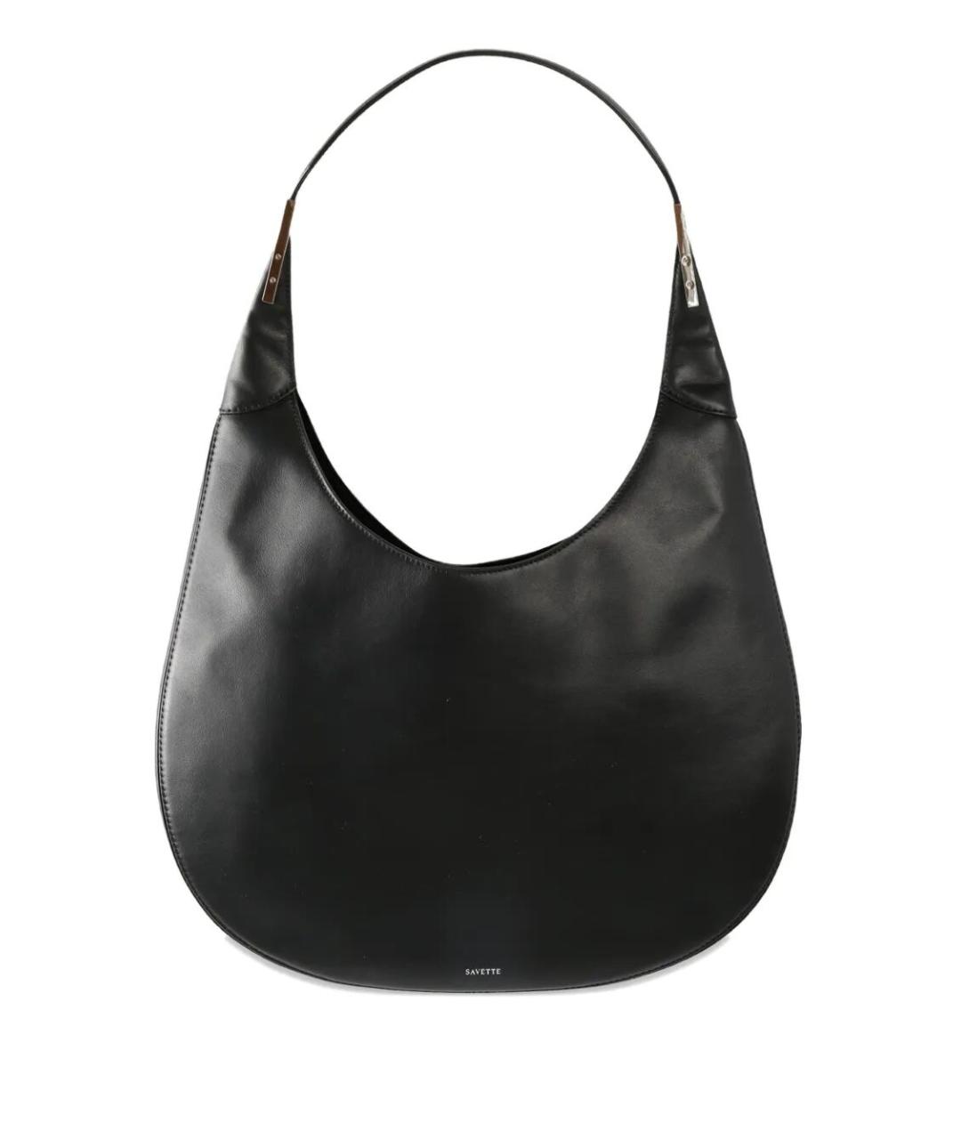 Savette Черная кожаная сумка через плечо, фото 1