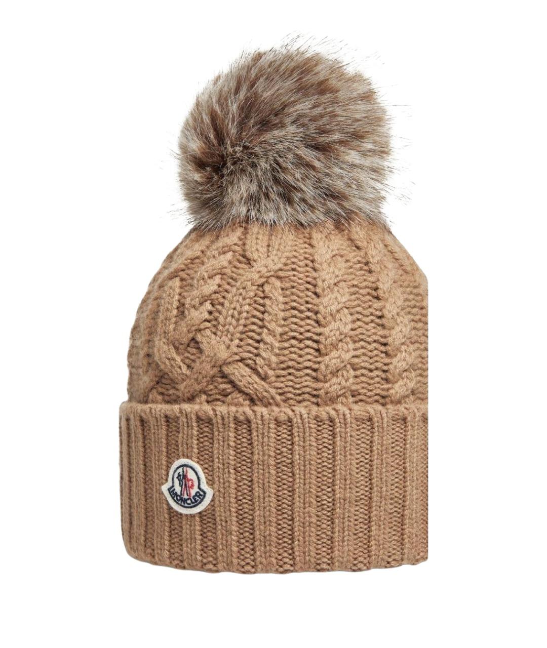 MONCLER Коричневая шапка, фото 3