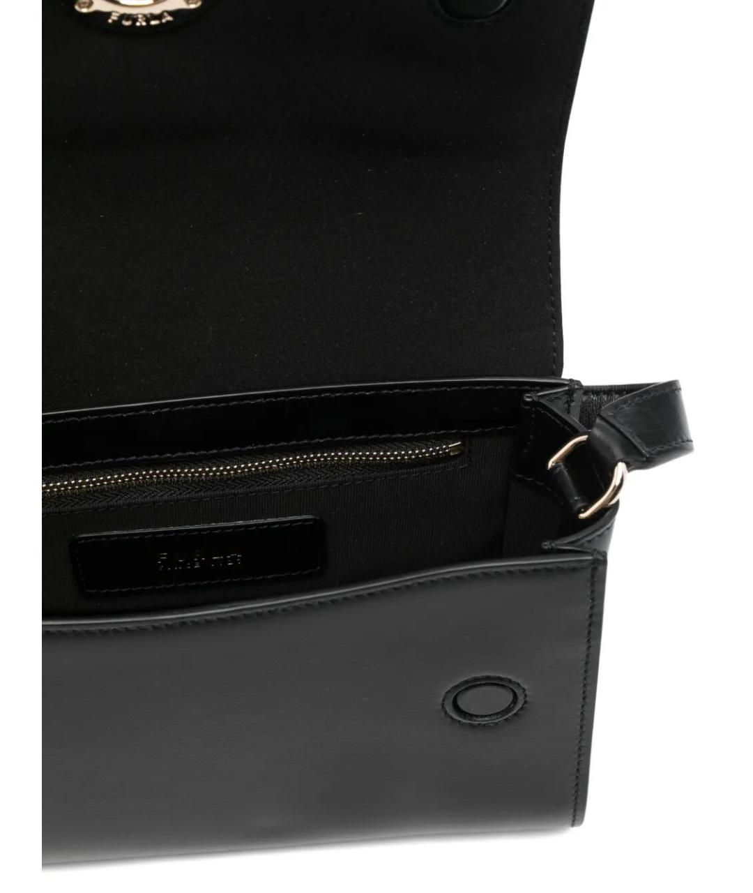 FURLA Черная кожаная сумка через плечо, фото 3