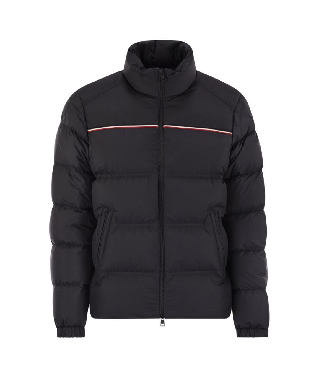 MONCLER Темно-синий полиэстеровый пуховик, фото 1