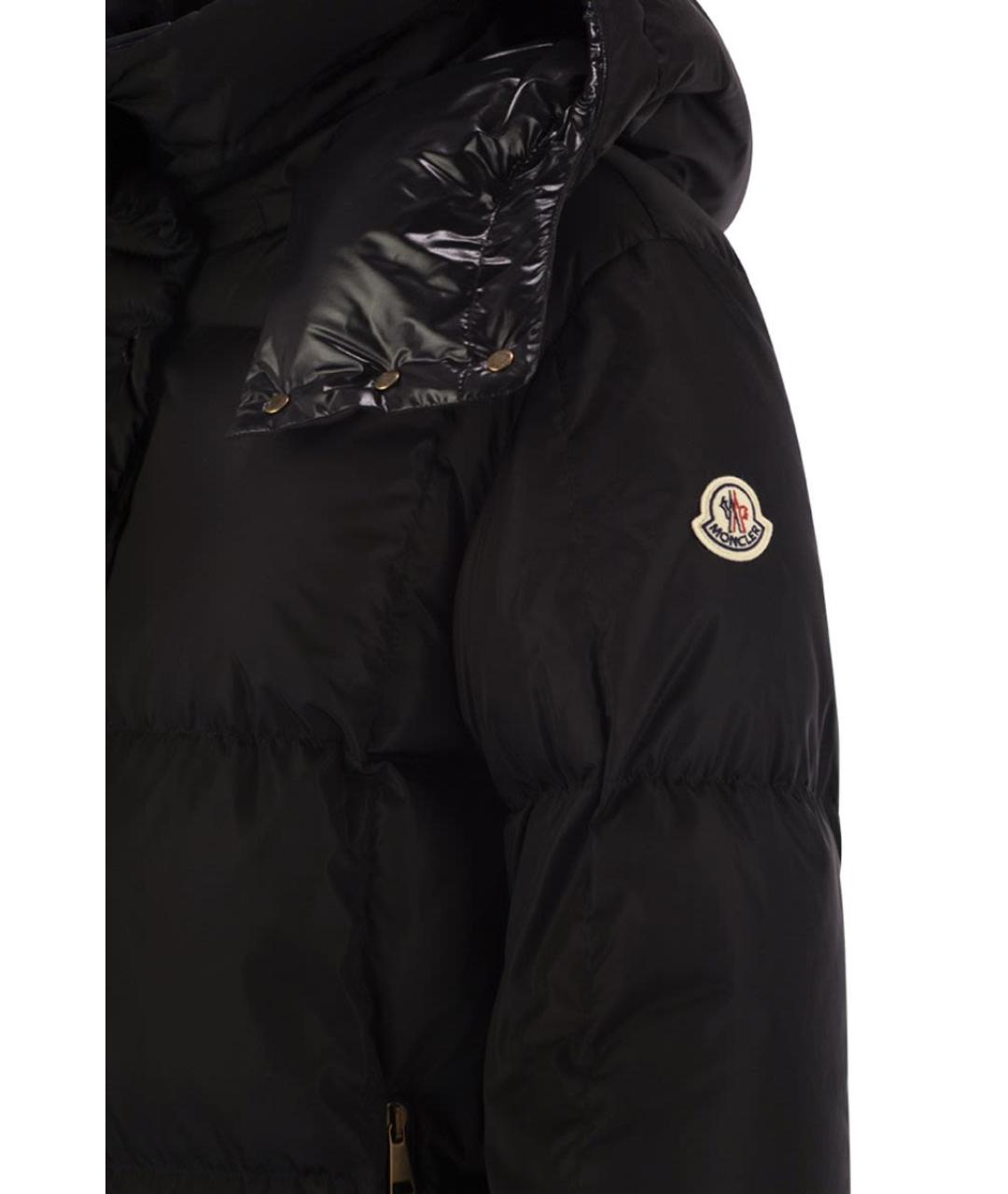 MONCLER Черный полиамидовый пуховик, фото 4