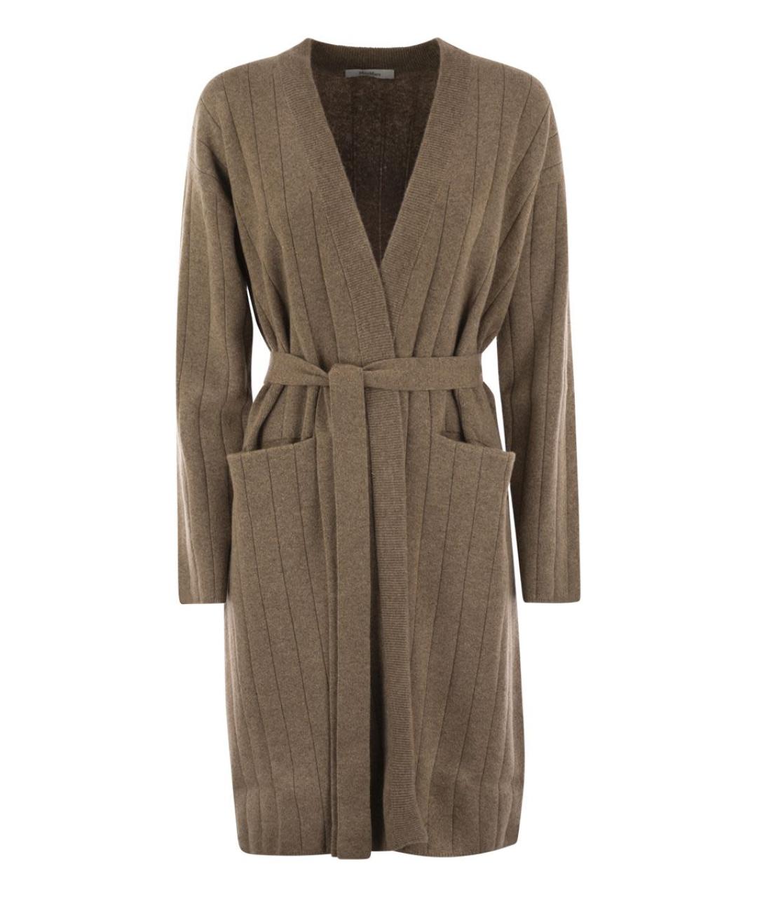 MAX MARA Коричневый кашемировый кардиган, фото 1