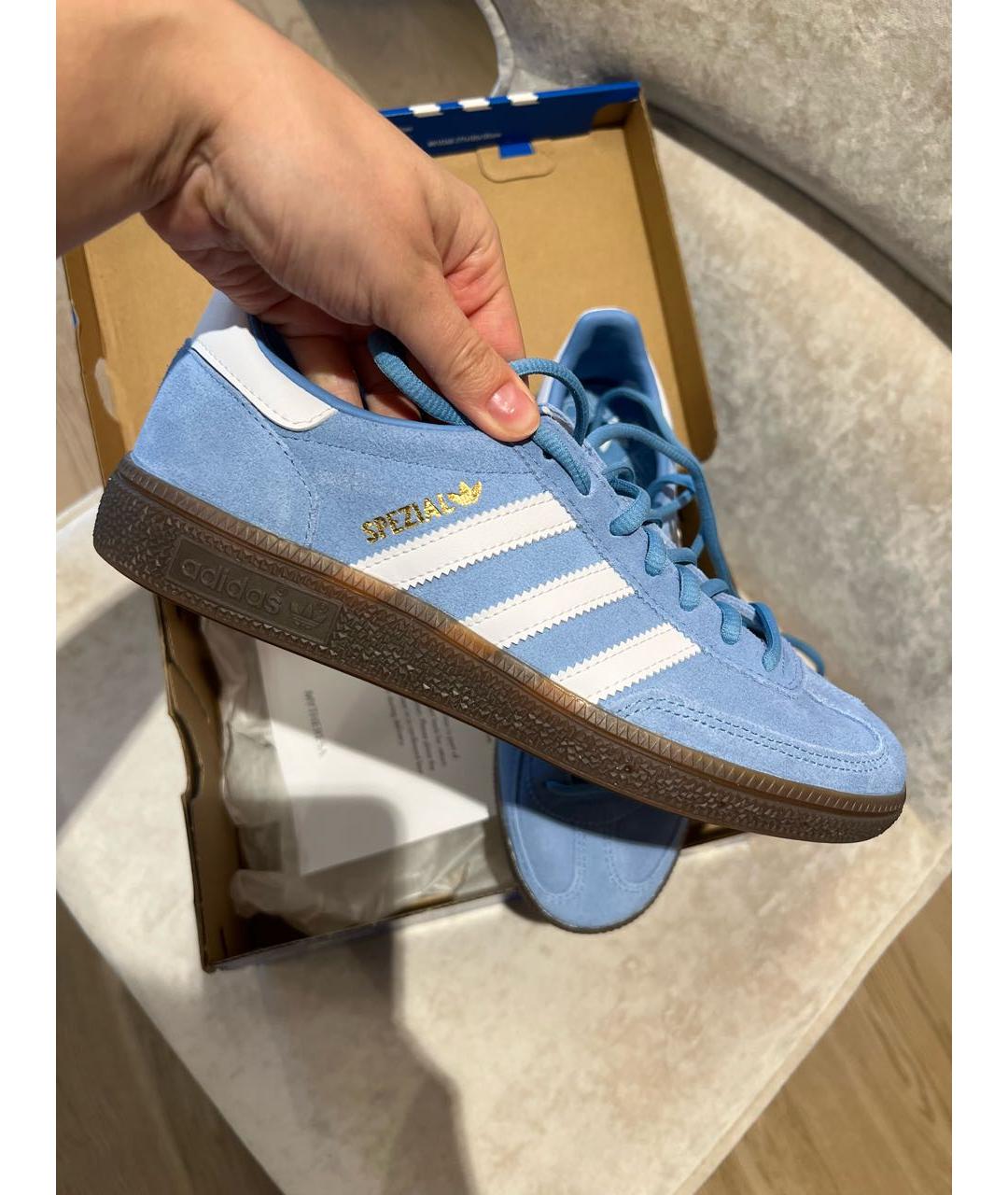 ADIDAS Голубые нубуковые кеды, фото 8