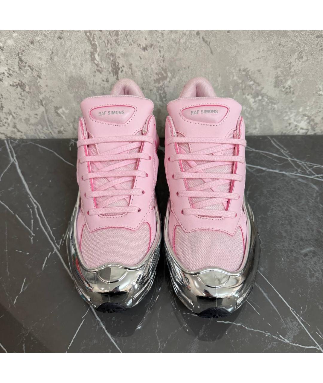 ADIDAS X RAF SIMONS Розовые кожаные кроссовки, фото 2