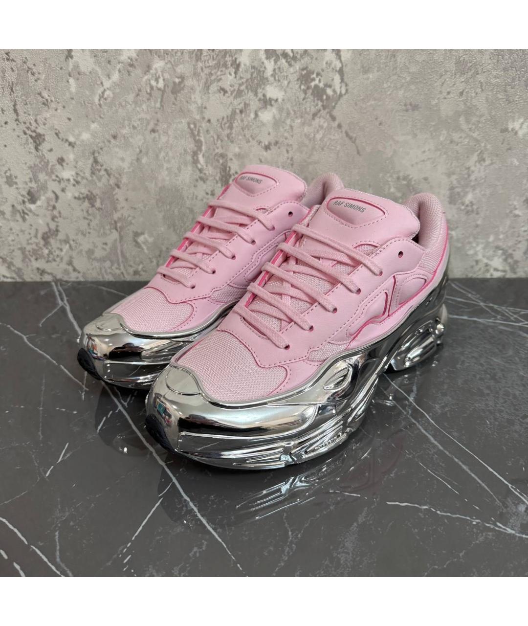 ADIDAS X RAF SIMONS Розовые кожаные кроссовки, фото 3
