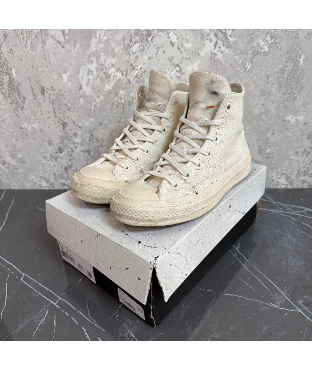 MAISON MARGIELA Бежевые текстильные кеды, фото 3
