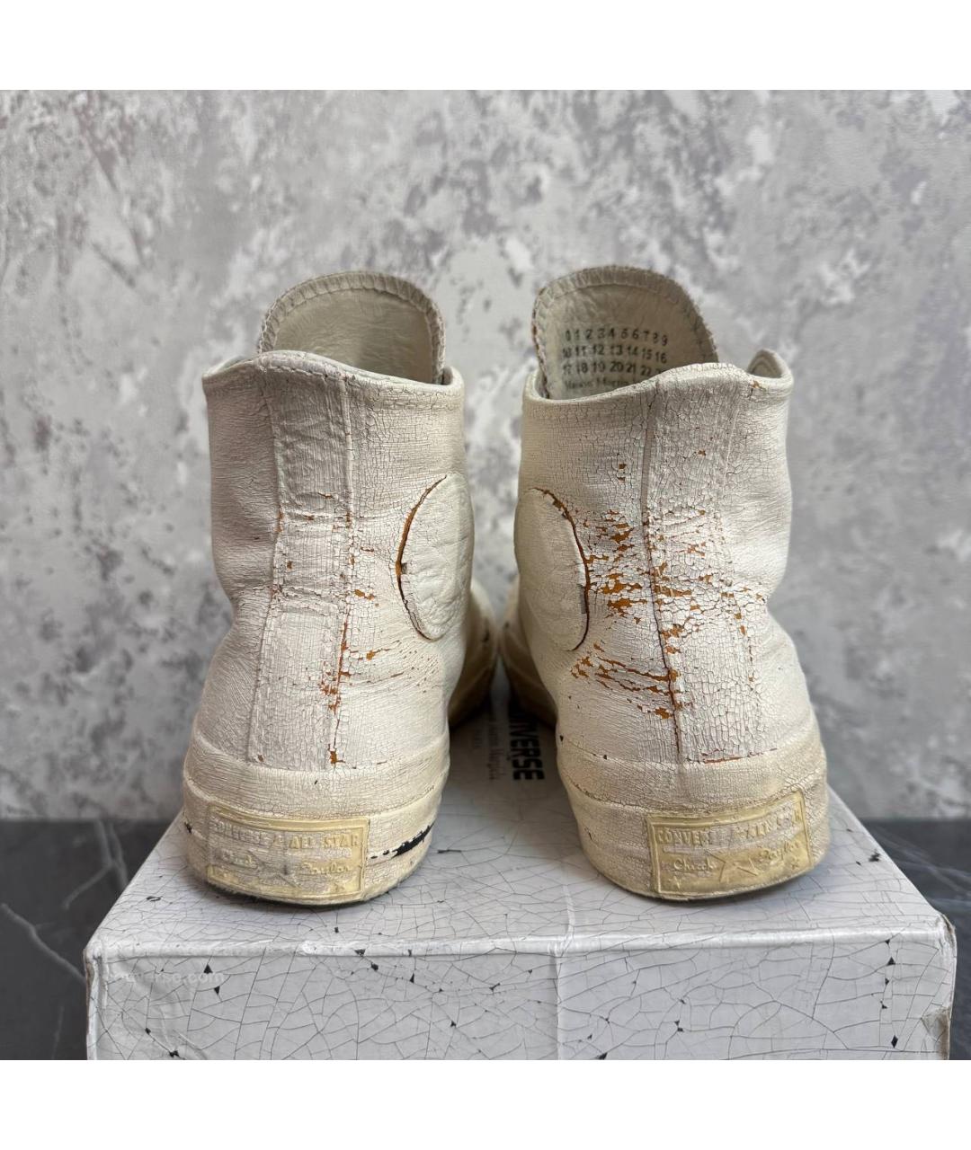 MAISON MARGIELA Бежевые текстильные кеды, фото 4