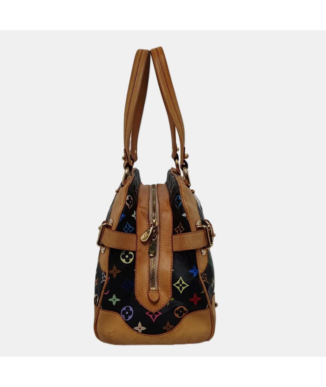 LOUIS VUITTON Черная кожаная сумка тоут, фото 2