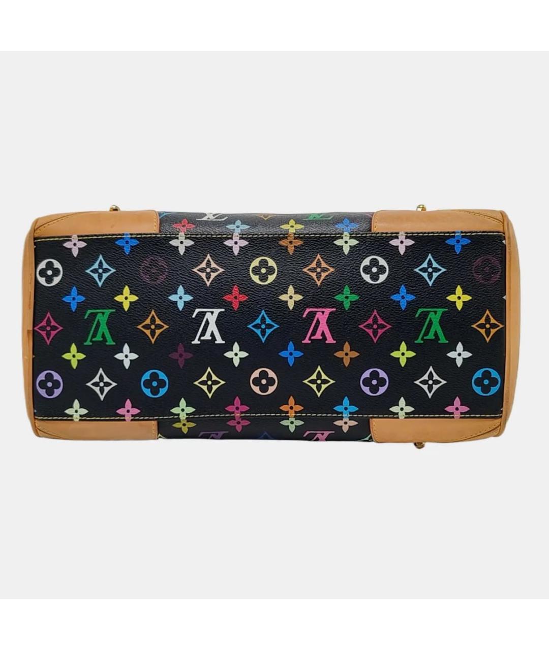 LOUIS VUITTON Черная кожаная сумка тоут, фото 5