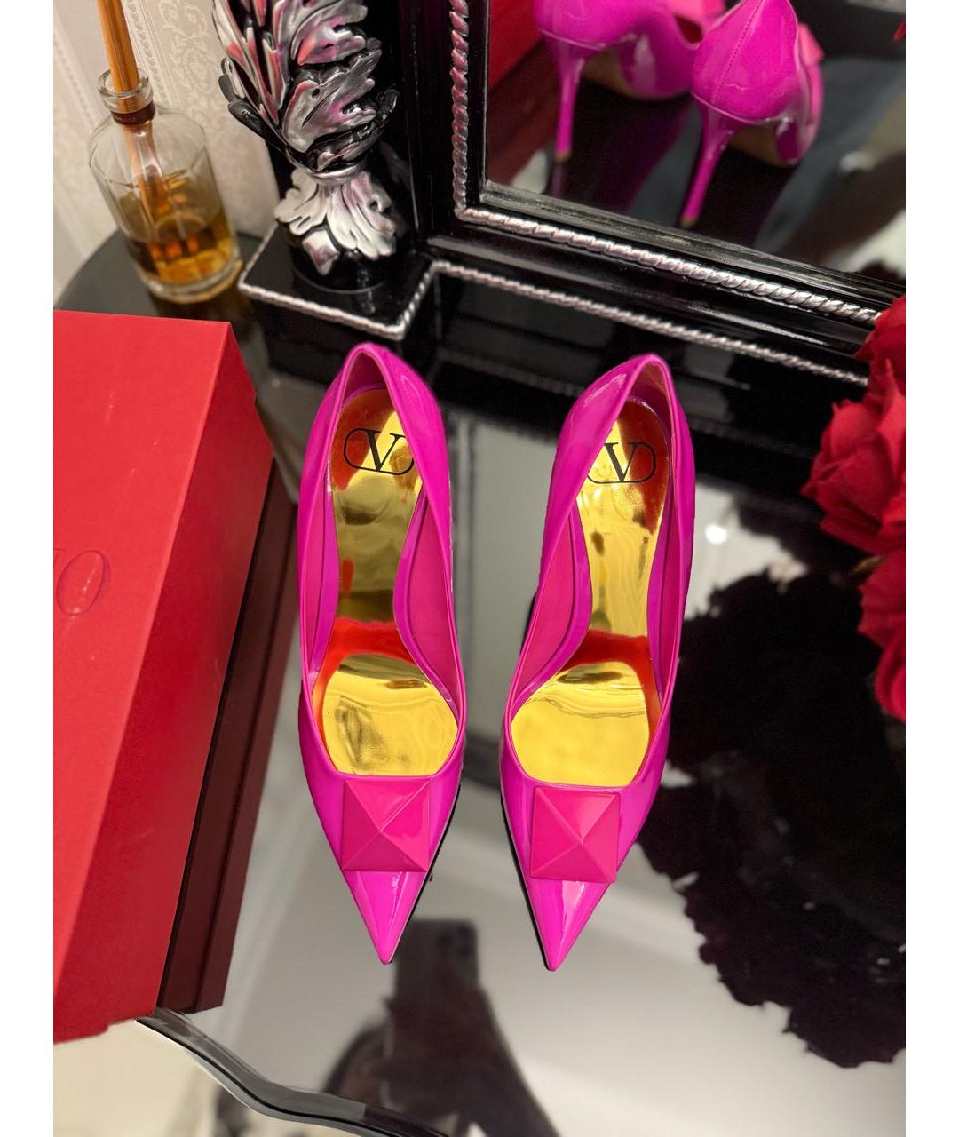VALENTINO Фуксия туфли из лакированной кожи, фото 6