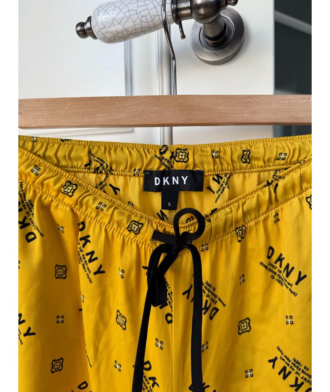 DKNY Желтые полиэстеровые шорты, фото 4