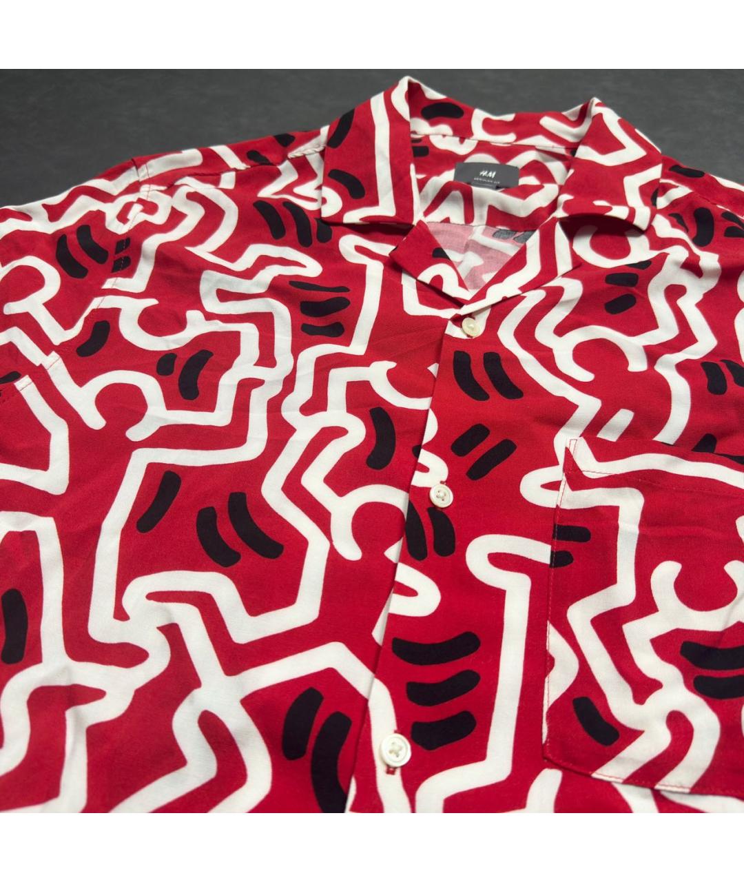 KEITH HARING Красная кэжуал рубашка, фото 5