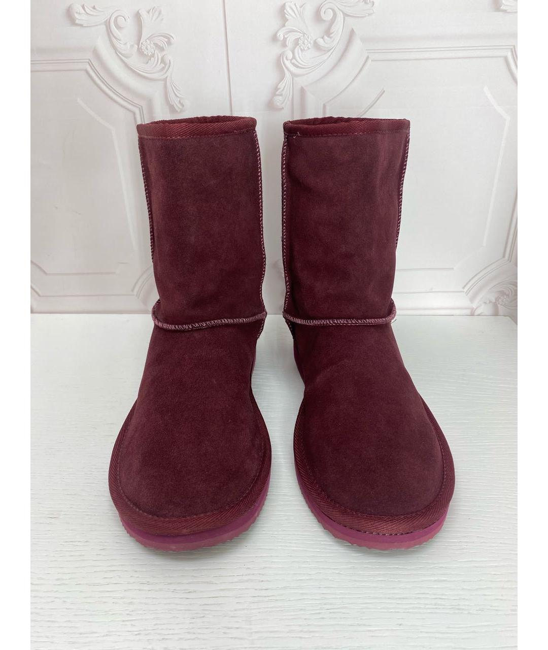 JUICY COUTURE Бордовые замшевые сапоги, фото 2