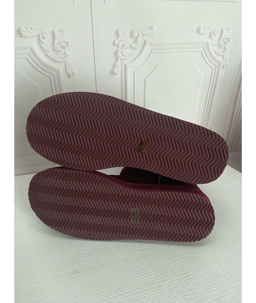 JUICY COUTURE Бордовые замшевые сапоги, фото 5