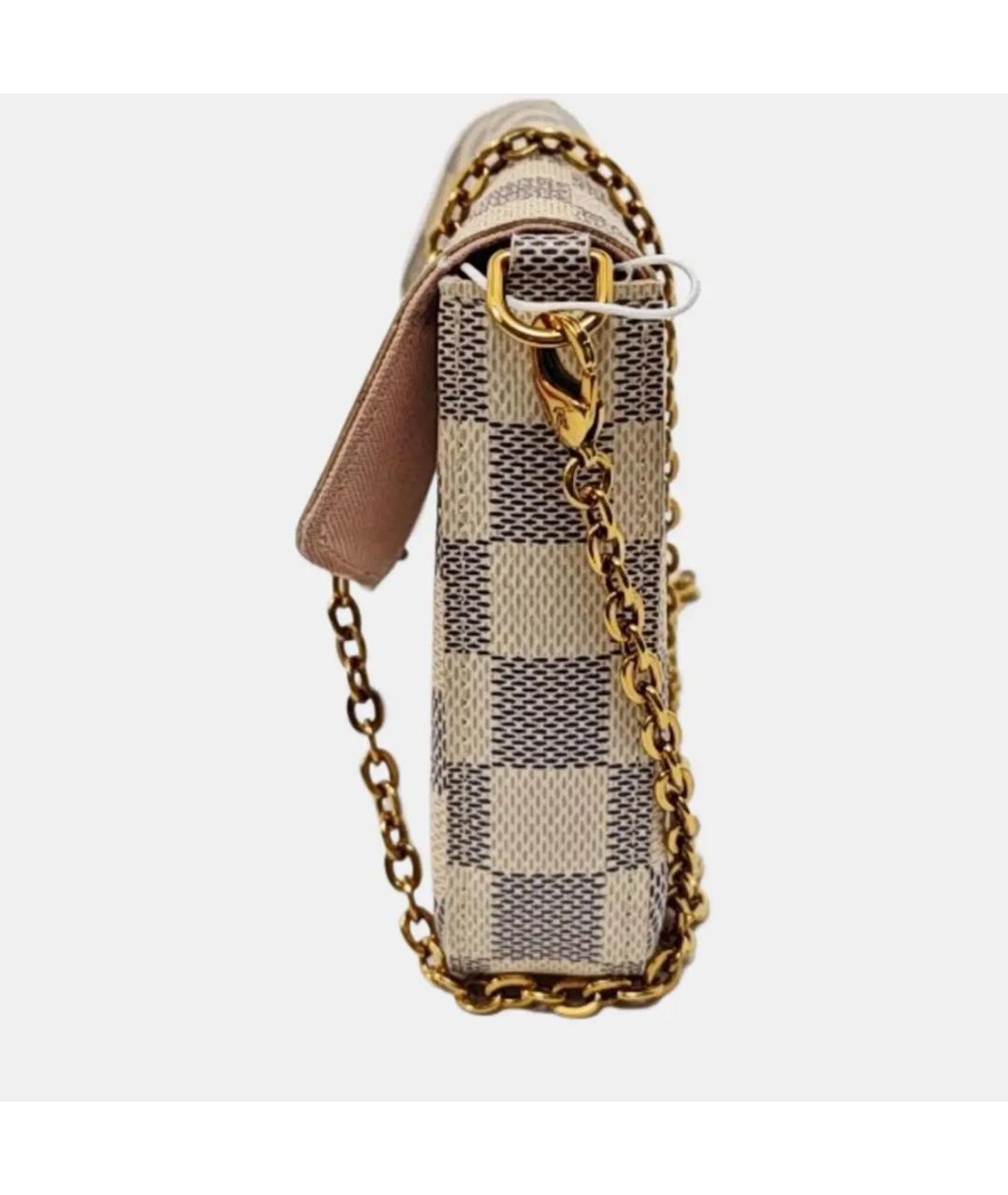LOUIS VUITTON Бежевая кожаная сумка через плечо, фото 2