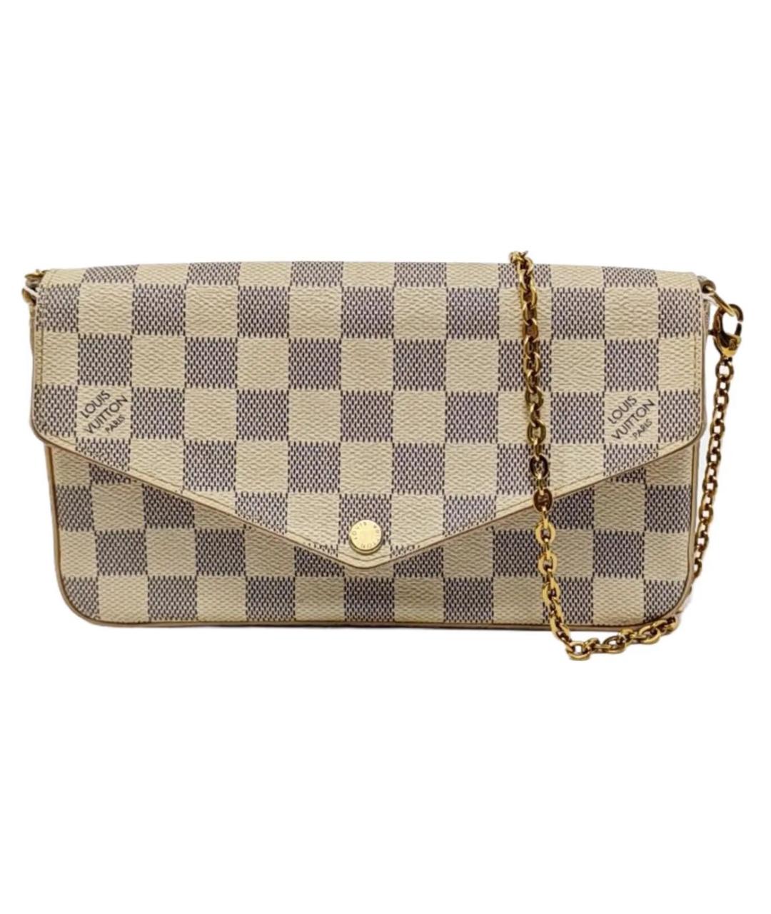 LOUIS VUITTON Бежевая кожаная сумка через плечо, фото 9
