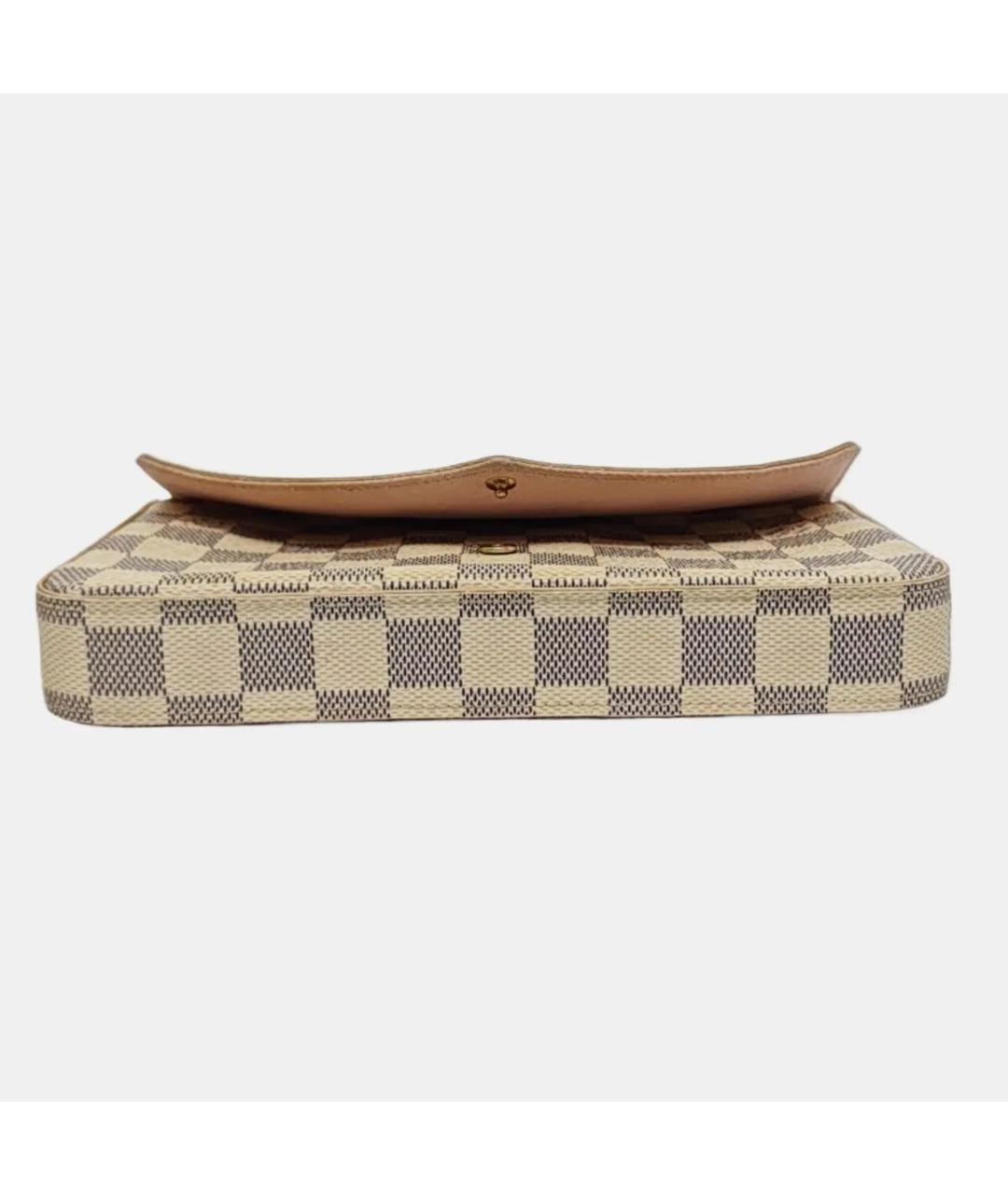 LOUIS VUITTON Бежевая кожаная сумка через плечо, фото 5