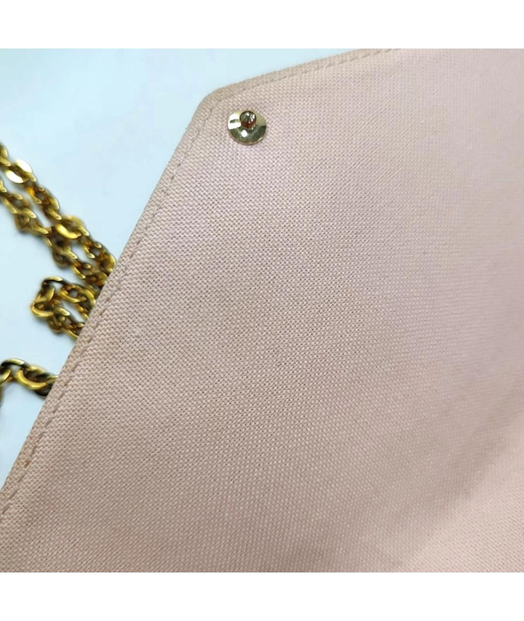 LOUIS VUITTON Бежевая кожаная сумка через плечо, фото 8