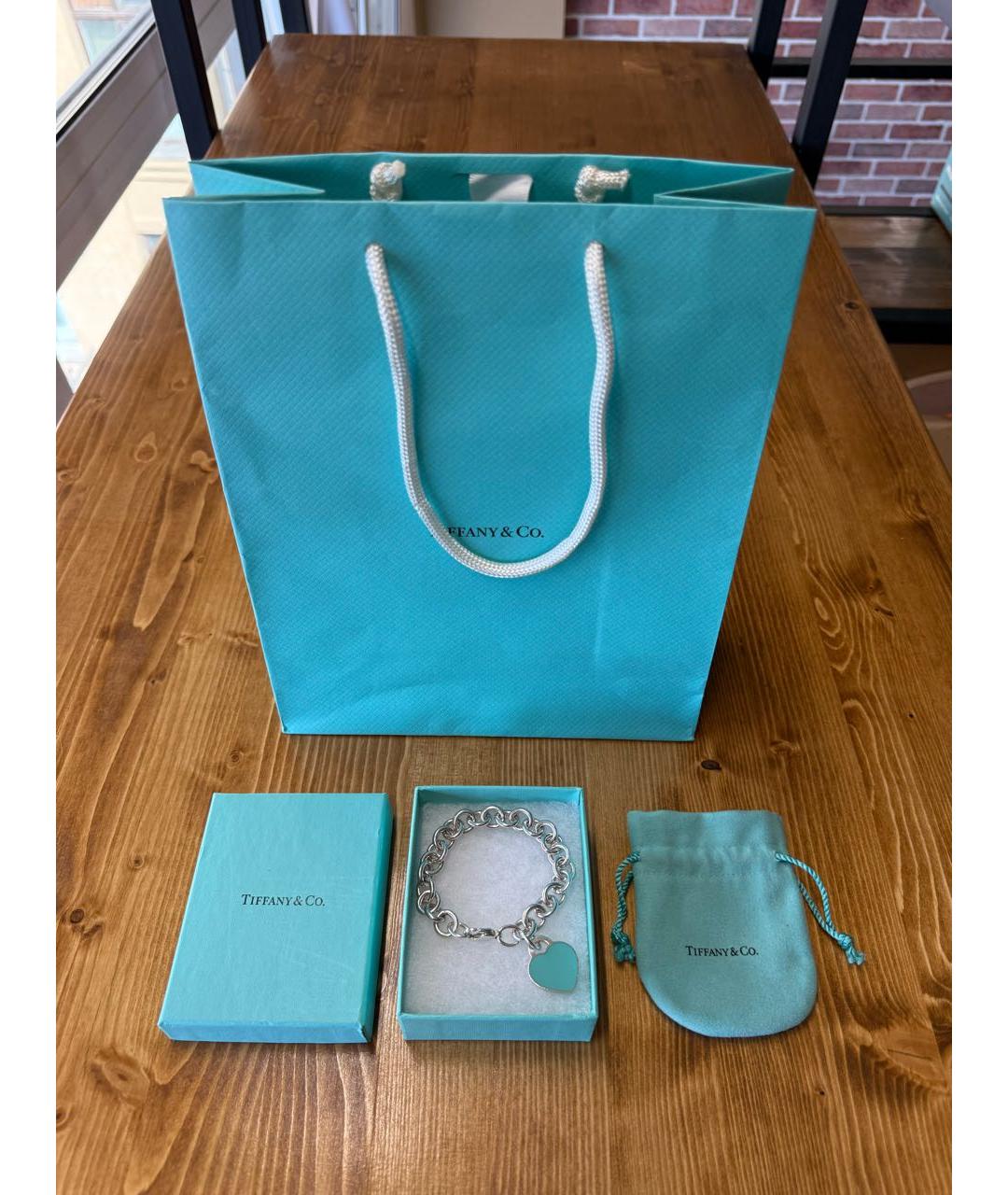 TIFFANY&CO Голубой серебряный браслет, фото 2