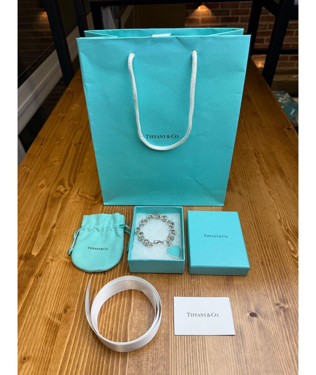 TIFFANY&CO Голубой серебряный браслет, фото 2