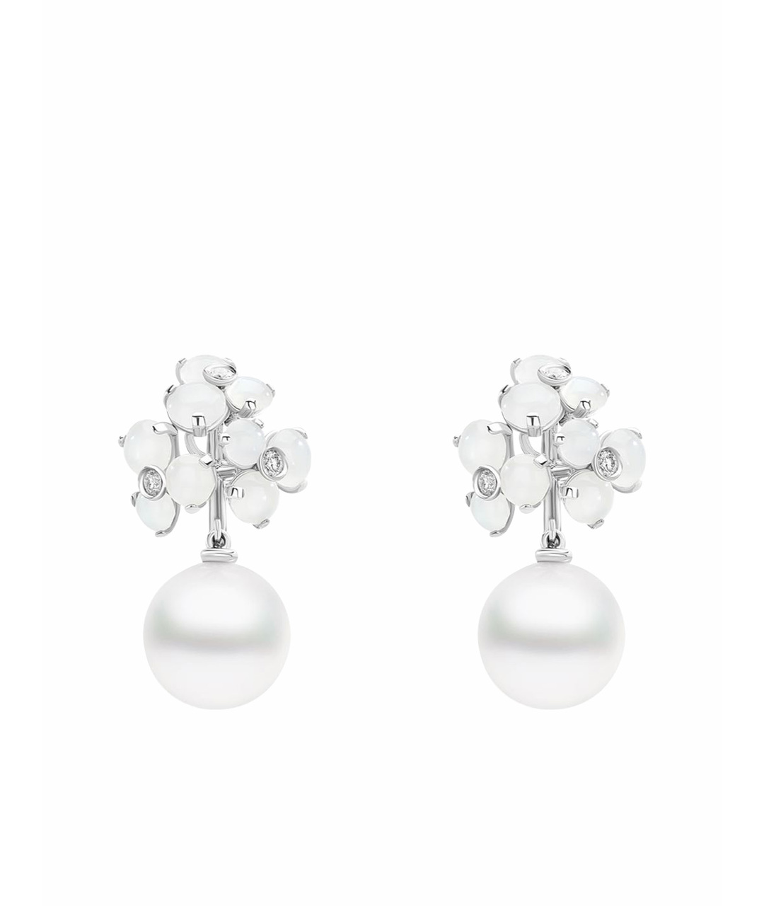 UTOPIA Белые серьги из белого золота, фото 1