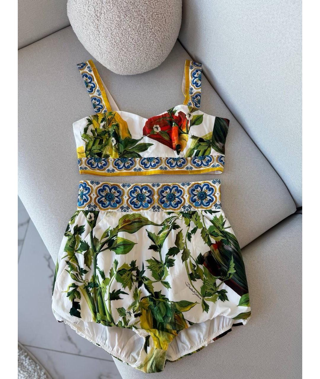 DOLCE&GABBANA Мульти хлопко-эластановый костюм с юбками, фото 8