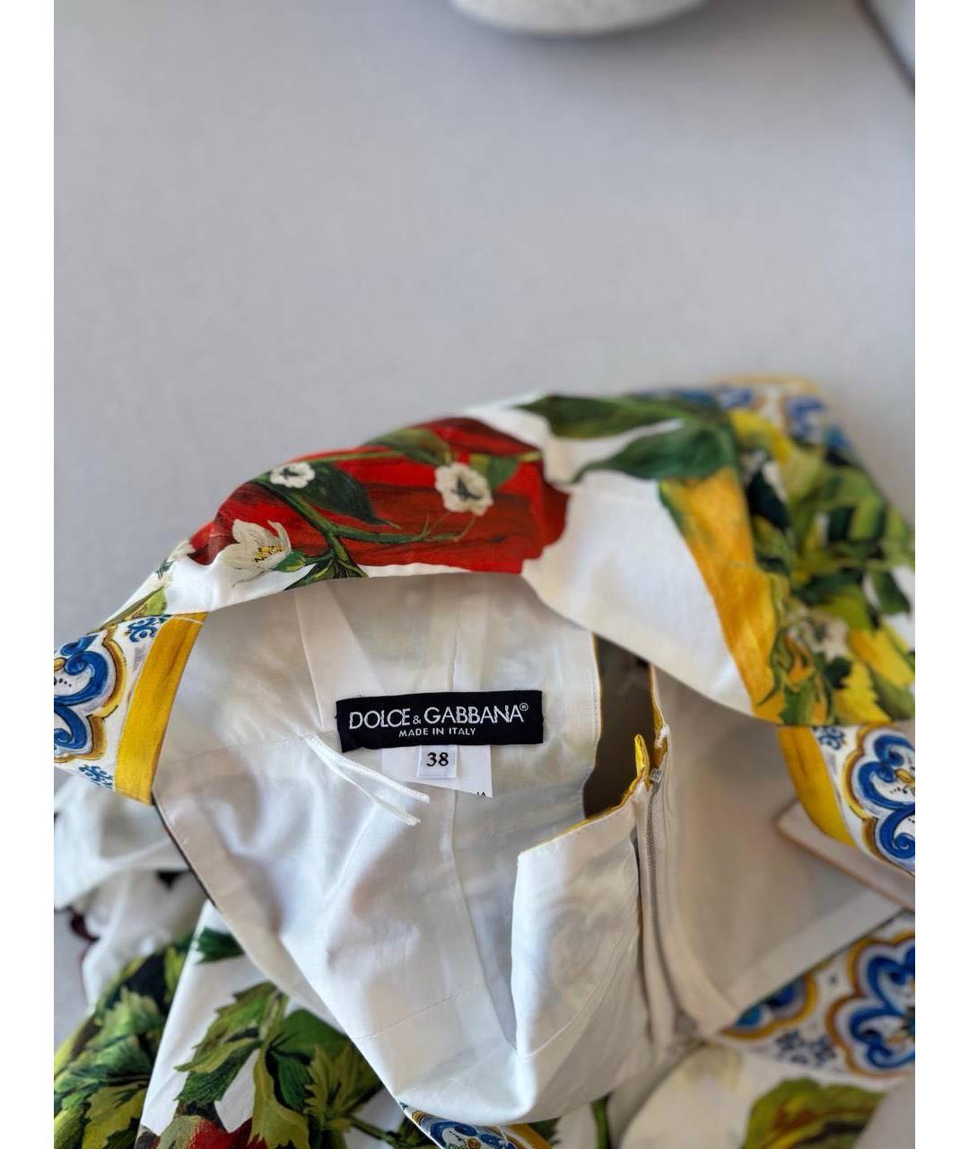DOLCE&GABBANA Мульти хлопко-эластановый костюм с юбками, фото 6
